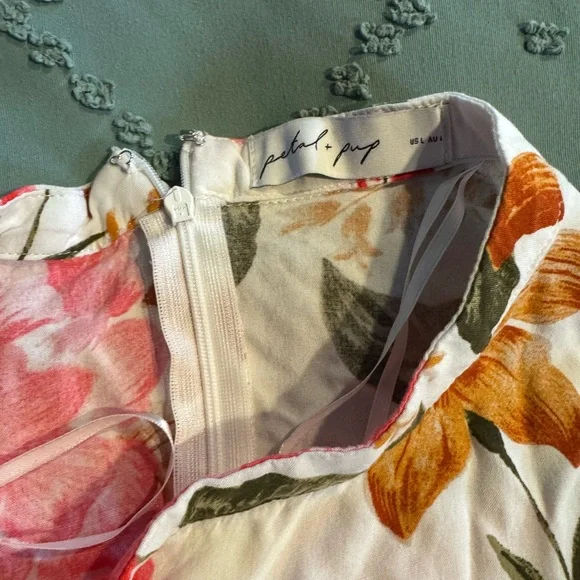 Petal & Pup Pink and White Floral Long Sleeve Dress - Picture 3 of 3